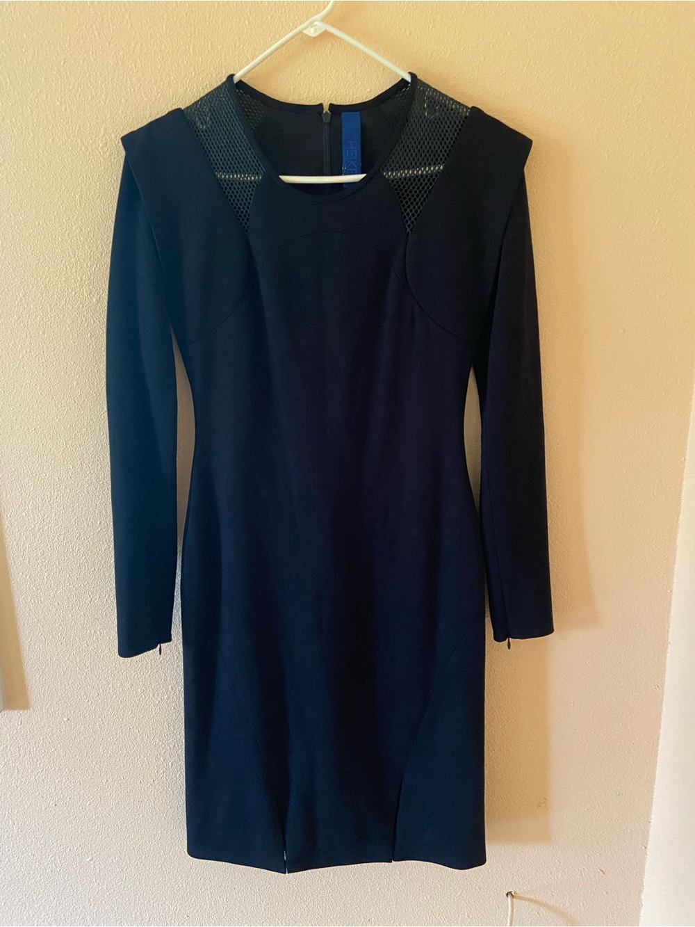 Women’s Heike Jarick Black Long Sleeved Mesh Dress, Size Small, Stretch